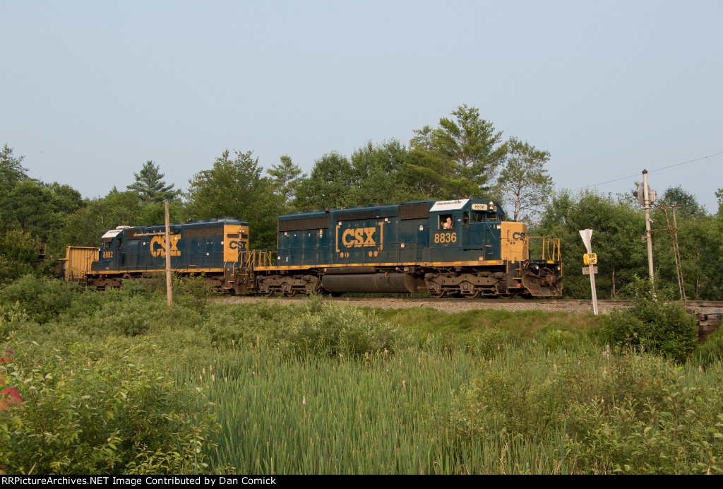 CSXT 8836 Leads the Rail Extra at Cressey